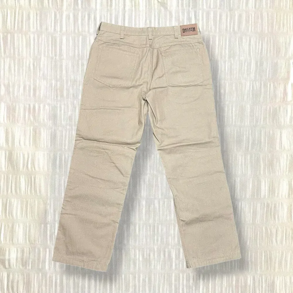 Duluth Trading Co. Men’s Canvas Work Pants Khaki - Size 36x30